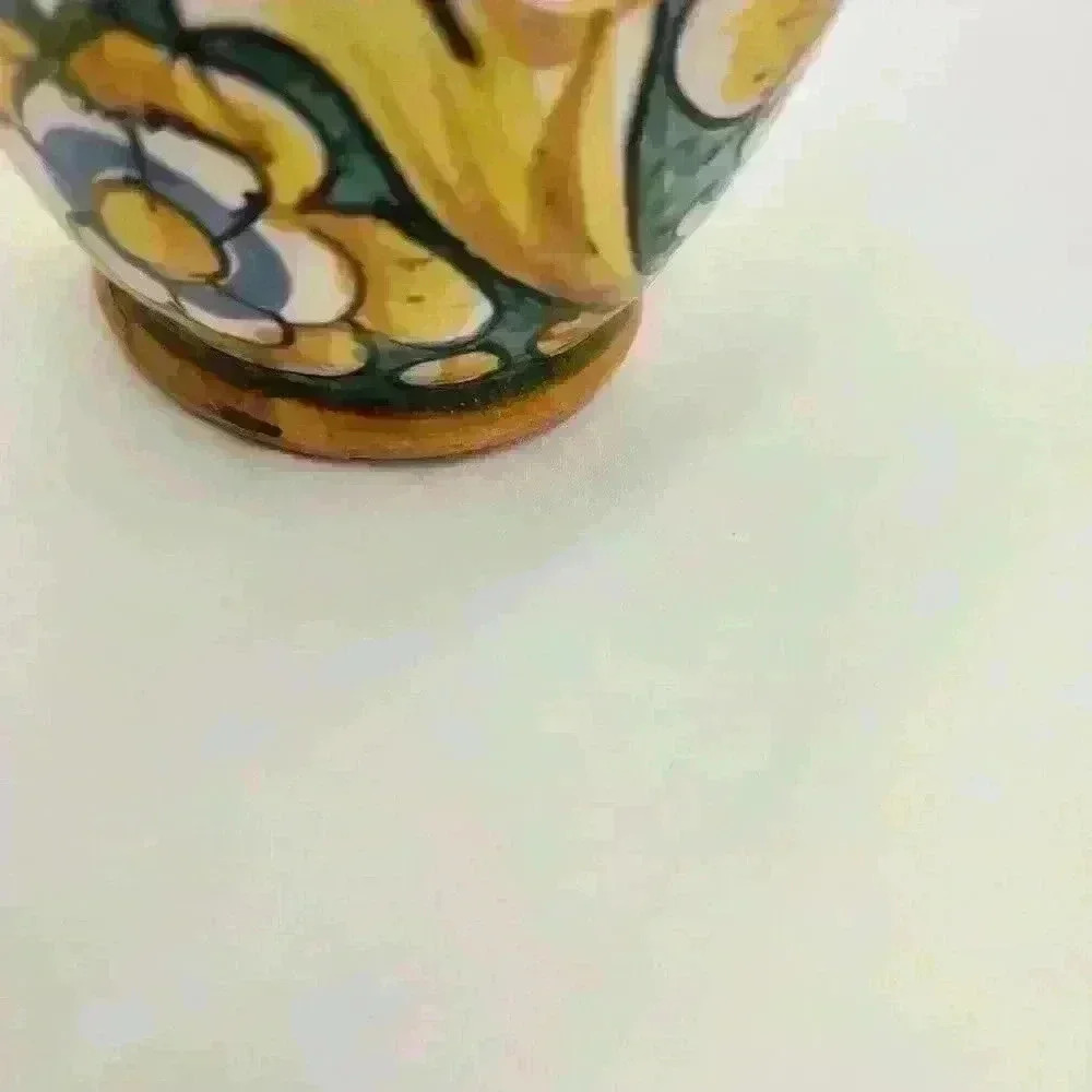 Brightly-Colored Small Hand Painted Pitcher Made In Saca, Castelli Region, Italy - Picture 11 of 11